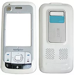 Корпус для Nokia 6110 Navigator з клавіатурою White / Silver