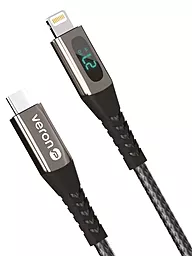 Кабель Veron CL02 USB Type-C - Lightning 27w 3a 1.2м PD сable Black