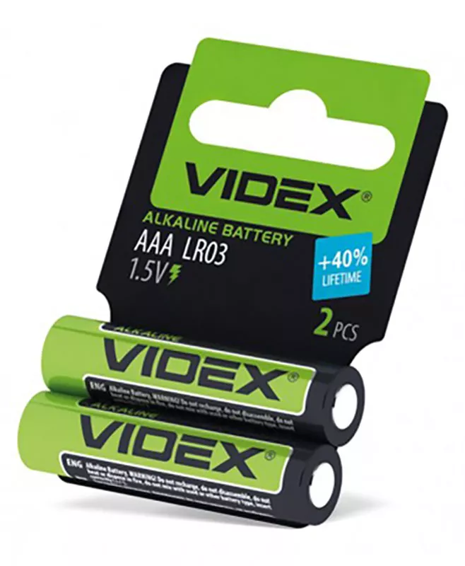 Батарейки Videx LR03 / AAA SHRINK CARD 2шт - фото 1