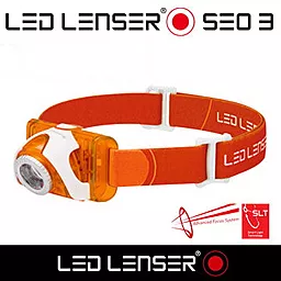 Фонарик налобный LedLenser SEO 3 Orange (6104) Блистер - миниатюра 6