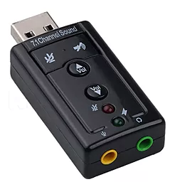 Внешняя звуковая карта с регулировкой громкости USB Sound Adapter USB 2.0 - 2х3.5mm female