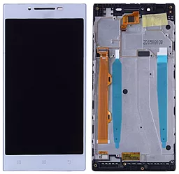 Дисплей Lenovo P70, P70t, P70a, P70-A с тачскрином и рамкой, оригинал, White - фото Дисплей Lenovo P70, P70t, P70a, P70-A с тачскрином и рамкой, оригинал, White