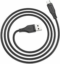 Кабель USB AceFast C3-09 12w 2.4a 1.2m micro USB cable black (AFC3-09B) - миниатюра 2