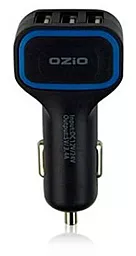 Автомобільний зарядний пристрій Ozio 5V/3.4A 3USB Black