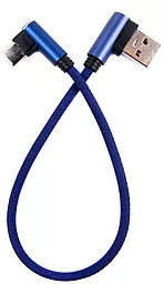 Кабель Dengos USB-A - Type-C cable 12w 2.4a 0.25м cable Blue - фото Кабель Dengos USB-A - Type-C cable 12w 2.4a 0.25м cable Blue