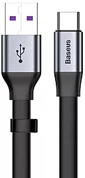 Кабель Baseus Simple HW USB-A - Type-C 40w 5a 0.23м cable Black/Grey (CATMBJ-0S) - миниатюра 2 Кабель Baseus Simple HW USB-A - Type-C 40w 5a 0.23м cable Black/Grey (CATMBJ-0S) - миниатюра 2