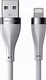 Кабель Jellico A17 USB-A - Lightning 12w 3.1a 1м cable Grey - фото Кабель Jellico A17 USB-A - Lightning 12w 3.1a 1м cable Grey