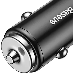 Автомобильное зарядное устройство с быстрой зарядкой Baseus Small Screw Dual-USB Quick Charge Car Charger 36W Black (CAXLD-B01) - миниатюра 3