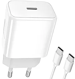 Сетевое зарядное устройство Infinix XC06 30w PD USB-C ports fast charger + USB-C to USB-C cable white - фото Сетевое зарядное устройство Infinix XC06 30w PD USB-C ports fast charger + USB-C to USB-C cable white