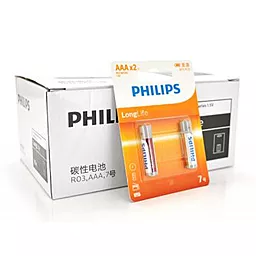 Батарейки Philips AAA / R03 Super Heavy Duty (R03L2BT/93) 2шт 1.5 V