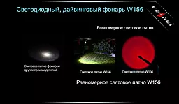 Подводный фонарик Ferei W156 XML красный диод - набор - миниатюра 10