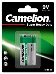 Батарейки Camelion Super Heavy Duty Grün 9V Block / 6F22 BP1 1шт. (C-10000122) 9 V - фото Батарейки Camelion Super Heavy Duty Grün 9V Block / 6F22 BP1 1шт. (C-10000122) 9 V
