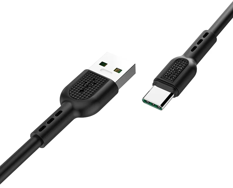 Кабель Hoco X33 Surge USB-A - Type-C 25w 5a 1м cable Black - фото 4