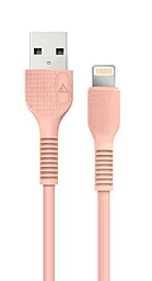 Кабель ACCLAB AL-CBCOLOR-L1PH USB-A - Lightning 12w 2.4a 1.2м cable Peach