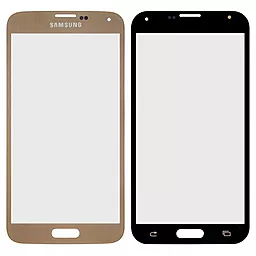 Корпусне скло дисплея Samsung Galaxy S5 G900F, G900M, G900T, G900K, G900S, G900I, G900A, G900W8, G900L, G900H (з OCA плівкою) Gold - фото Корпусне скло дисплея Samsung Galaxy S5 G900F, G900M, G900T, G900K, G900S, G900I, G900A, G900W8, G900L, G900H (з OCA плівкою) Gold