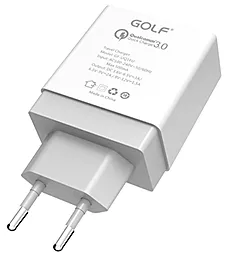 Мережевий зарядний пристрій з швидкою зарядкою GOLF GF-UQ1 QC 3.0 White