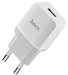 Сетевое зарядное устройство Hoco C22A 2.4a home charger white