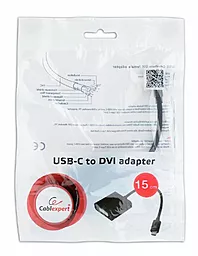 Видео переходник (адаптер) Cablexpert USB Type-C на DVI Black (A-CM-DVIF-01) - миниатюра 2