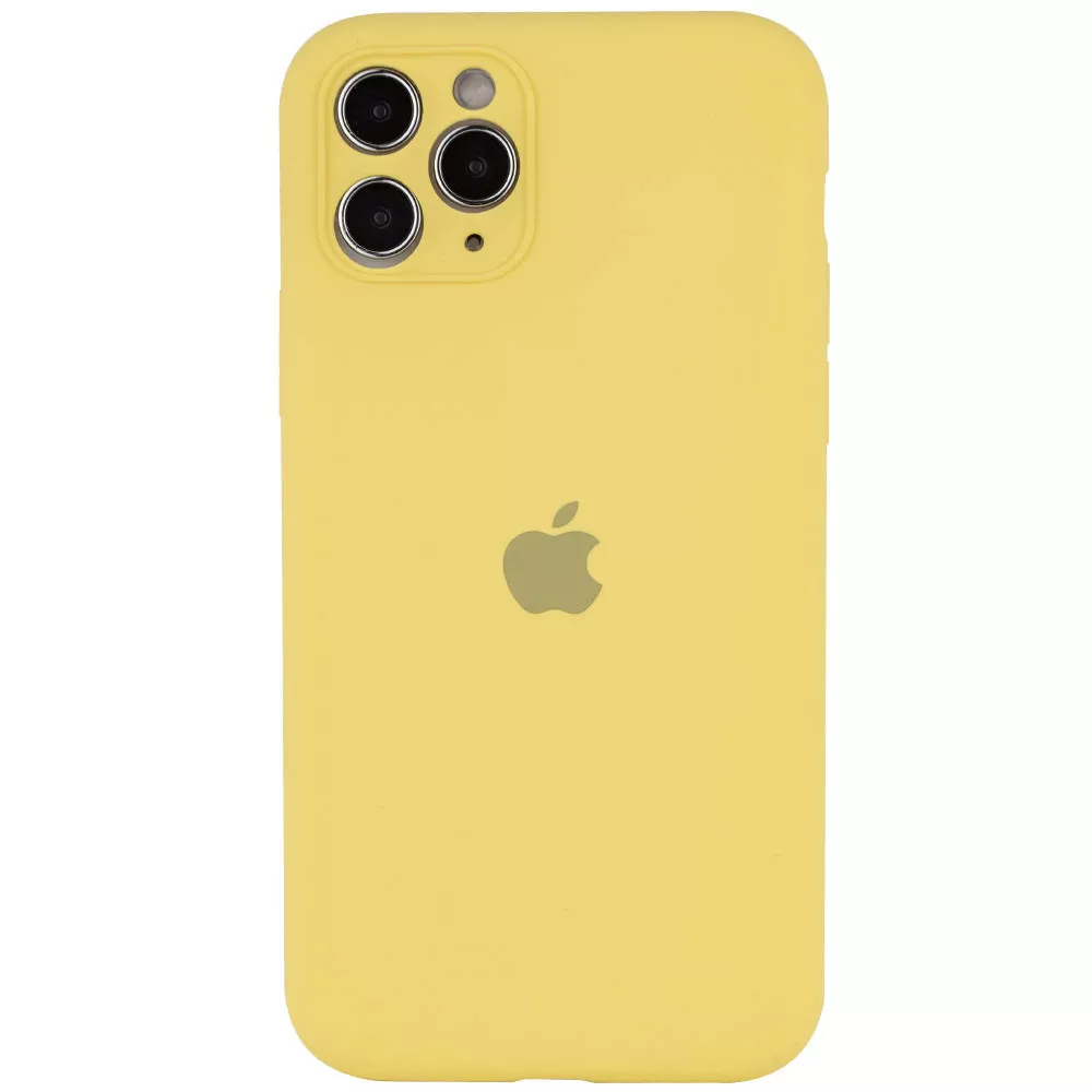 Чехол Silicone Case Full Camera Protective для Apple iPhone 12 Pro  Yellow - фото 1