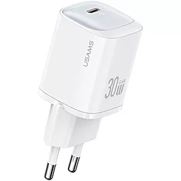 Мережевий зарядний пристрій Usams CC251 30w GaN PD USB-C ports charger white (CC251TC02) - фото Мережевий зарядний пристрій Usams CC251 30w GaN PD USB-C ports charger white (CC251TC02)