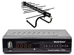 Комплект цифрового ТВ World Vision Foros Combo + комнатная антенна EuroSky ES-005A - фото Комплект цифрового ТВ World Vision Foros Combo + комнатная антенна EuroSky ES-005A