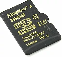 Карта памяти Kingston microSDHC 16GB Class 10 UHS-I U3 (SDCG/16GBSP) - фото Карта памяти Kingston microSDHC 16GB Class 10 UHS-I U3 (SDCG/16GBSP)