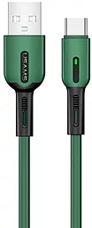 Кабель Usams U51 Silicone USB-A - Type-C 10w 1м cable Dark/Green - фото Кабель Usams U51 Silicone USB-A - Type-C 10w 1м cable Dark/Green