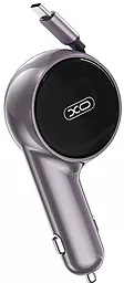 Автомобільний зарядний пристрій XO CC65 60w PD USB-C car charger + USB-C cable violet - фото Автомобільний зарядний пристрій XO CC65 60w PD USB-C car charger + USB-C cable violet