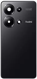 Задняя крышка корпуса Xiaomi Redmi Note 13 Pro 4G со стеклом камеры Midnight Black - фото Задняя крышка корпуса Xiaomi Redmi Note 13 Pro 4G со стеклом камеры Midnight Black