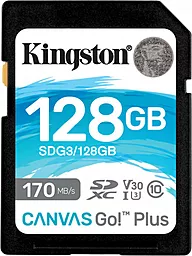 Карта памяти Kingston SDXC 128GB Canvas Go Plus Class 10 UHS-I U3 V30 (SDG3/128GB)