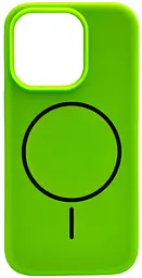 Чехол Silicone Case Full Fine Ring MagSafe для Apple iPhone 15 Pro Shiny Green - фото Чехол Silicone Case Full Fine Ring MagSafe для Apple iPhone 15 Pro Shiny Green