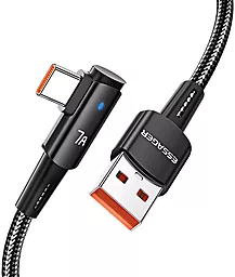 Кабель Essager Sunset Bend USB-A - Type-C 100w 7a 3м cable Black (EXCWT7a-CGC01-P) - фото Кабель Essager Sunset Bend USB-A - Type-C 100w 7a 3м cable Black (EXCWT7a-CGC01-P)