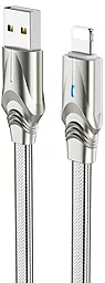 Кабель Borofone BU12 Synergy USB-A - Lightning 12w 2.4a 1.2м cable Silver
