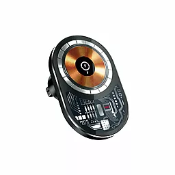 Держатель WK Wekome Magnetic Smart with Wireless Charger 15W Black (WP-U202) - фото Держатель WK Wekome Magnetic Smart with Wireless Charger 15W Black (WP-U202)