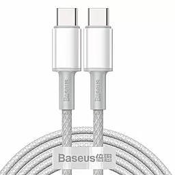 Кабель USB Baseus High Density Braided Type-C/Type-C 100W 5A 2m White (CATGD-A02)