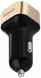 Автомобильное зарядное устройство Baseus Smart Voyage Series Dual USB Black/Gold (CCALL-HG21V) - миниатюра 6