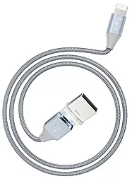 USB Кабель Hoco U40B Magnetic Adsorption Lightning Cable Gray - мініатюра 5