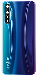 Задняя крышка корпуса Realme XT со стеклом камеры, Original Pearl Blue - фото Задняя крышка корпуса Realme XT со стеклом камеры, Original Pearl Blue