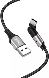 Кабель USB XO NB176 2.4A 1.2M USB Type-C Cable Black