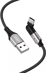 Кабель XO NB176 USB-A - Type-C 12w 2.4a 1.2м cable Black - фото Кабель XO NB176 USB-A - Type-C 12w 2.4a 1.2м cable Black