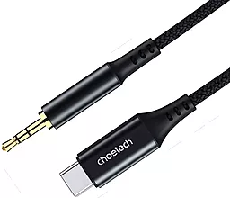 Аудіо кабель Choetech AUX mini Jack 3.5 мм - USB Type-C M/M Cable 2 м black (AUX008-BK)