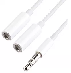 Аудио разветвитель Voltronic AUX mini Jack 3.5мм M/2xF cable 0.17 м white (MH028) - фото Аудио разветвитель Voltronic AUX mini Jack 3.5мм M/2xF cable 0.17 м white (MH028)