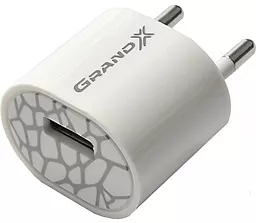 Сетевое зарядное устройство Grand-X 1a home charger white (CH-695)