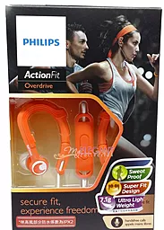 Навушники Philips ActionFit SHQ3305OR/00 Mic Orange/White - мініатюра 4