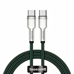 Кабель Baseus Cafule USB Type-C - Type-C 100w 5a 2м PD cable Green (CATJK-D06) - фото Кабель Baseus Cafule USB Type-C - Type-C 100w 5a 2м PD cable Green (CATJK-D06)