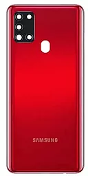 Задняя крышка корпуса Samsung Galaxy A21s A217F со стеклом камеры Original Red