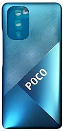 Задняя крышка корпуса Xiaomi Redmi K40 с логотипом "Poco" Deep Ocean Blue - фото Задняя крышка корпуса Xiaomi Redmi K40 с логотипом "Poco" Deep Ocean Blue