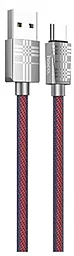 Кабель Hoco U61 Treasure USB-A - Type-C 12w 2.4a 1.2м cable Blue/Red - фото Кабель Hoco U61 Treasure USB-A - Type-C 12w 2.4a 1.2м cable Blue/Red