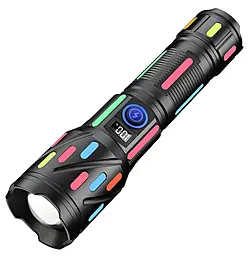 Фонарик аккумуляторный Bailong Police CB-G706-TG (1x26650) fluorescence с функцией powerbank - фото Фонарик аккумуляторный Bailong Police CB-G706-TG (1x26650) fluorescence с функцией powerbank