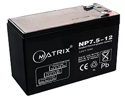 Аккумуляторная батарея Matrix 12V 7.5Ah (NP7.5-12) - миниатюра 3